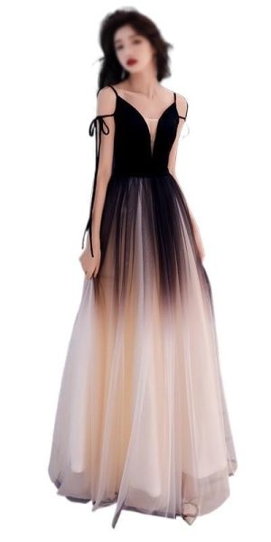Fashionable Casual V-Neck Cocktail Party Dress Womens Elegant Slim Fit Formal Evening Gown