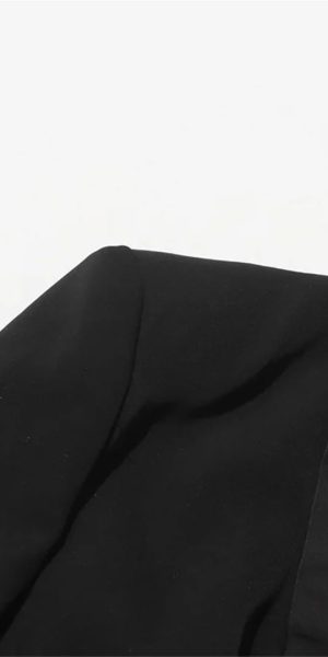 Women Autumn Single Button Backless Full Sleeve Ladies Black Blazer Coat Long Suit Jacket