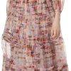 Elegant Women's Evening Gown - Cocktail Dress with Short Sleeves and Empire Waist for Parties and Special Occasions(Brown,Large)