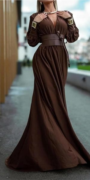 Elegant Women's Slit Floor-Length Wedding Guest Dress - Summer Party Dress for Women