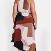 Women's Plus Size Skirt-Amaya Asymmetrical Harmonica Pleat Print