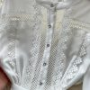 Elegant Lace Patchwork Maxi Dress Women Hollow Out Short Sleeve O Neck Lightweight Beach Dress