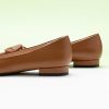 Women's Ballet Pointed Toe Leather Comfortable Slip On Work Flats