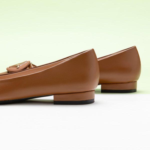 Women's Ballet Pointed Toe Leather Comfortable Slip On Work Flats