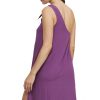 Luma Women's One Shoulder Sarong Style Maxi Dress Coverup with Side Leg Slit and Adjustable Bow Tie