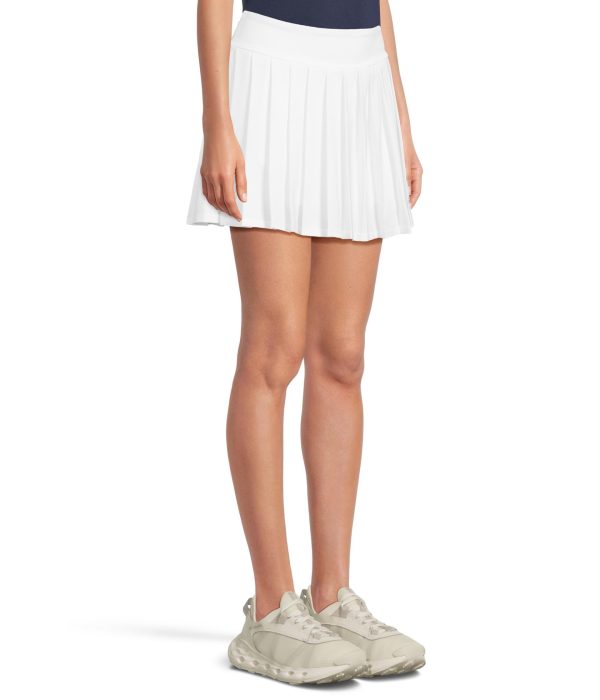 Women's 16" High Waist Solid Golf Skort with Pleats, Moisture-Wicking Stretch Fabric, Truesculpt Slimming Technology