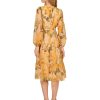 Women's Floral Organza Midi Dress