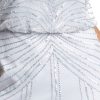 Women's Short Sleeve Beaded Blouson Long Dress