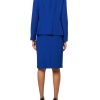 Women's Ruffle Front Blazer & Skirt, 2pc Set