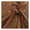 Women's 2 Piece Set Lace-Up Slim Vest V-Neck Cropped Top High Waist Side Zipper A-Line Skirt for Spring Summer