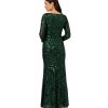 Women's Sequin Lace Long Gown