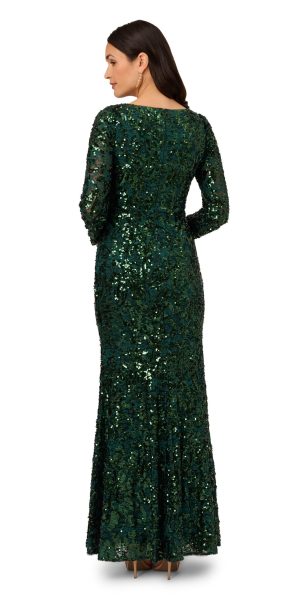 Women's Sequin Lace Long Gown