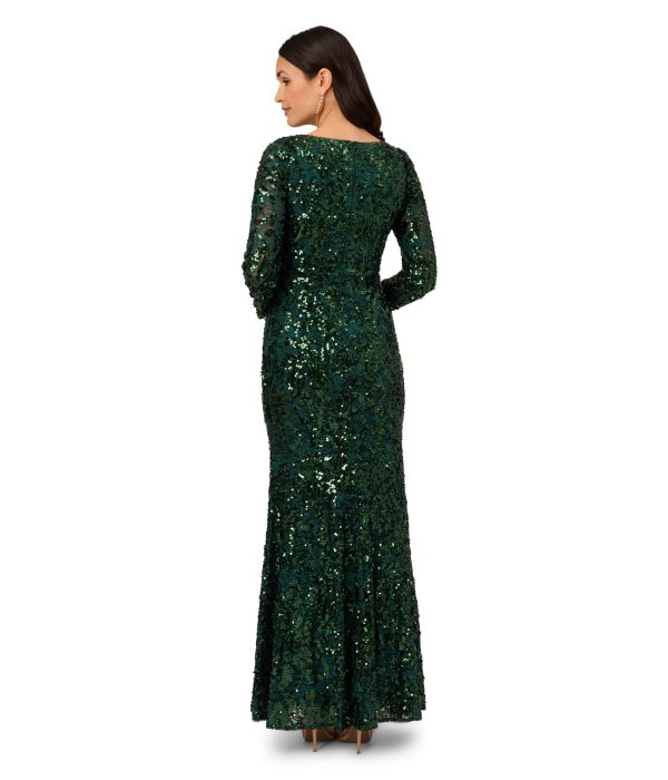 Women's Sequin Lace Long Gown
