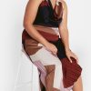 Women's Plus Size Skirt-Amaya Asymmetrical Harmonica Pleat Print