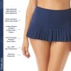 Sophie Pleated Skirted Swim Bottom — Sporty Skirt with Attached Bikini