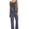 Women's Scallop Lace Duster Pant Set
