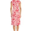 Womens V-Neck Cap Sleeve Knee Length-Fitted Bodice with A-line Skirt-Special Occasion Cocktail Dress