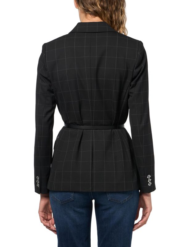71bctB3cVtL.jpg Women's Blazer with Leather Waist Belt