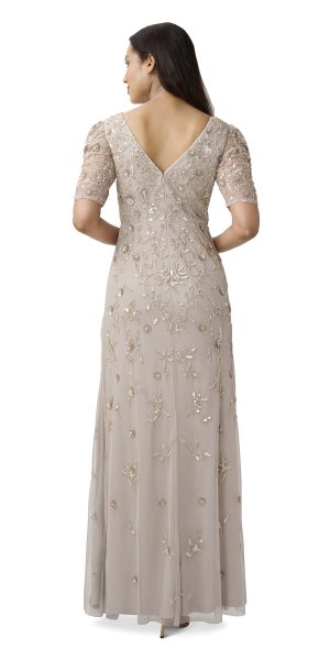 Women's Beaded Surplice Gown