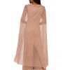 Women's Beaded Cape Long Dress