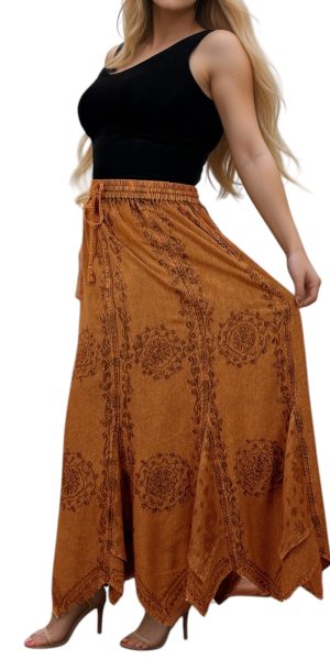 2025 Spring Bohemian Skirts for Women - Embroidered Women's Maxi Skirts