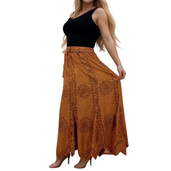 2025 Spring Bohemian Skirts for Women - Embroidered Women's Maxi Skirts