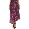 Women's Printed Angle Hem Skirt