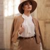 Wool Blend Tweed Blazers for Women Business Casual Knit Blazer Cropped Jacket for Women