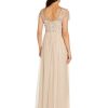 Women's 3D Beaded Point D'esprit Gown