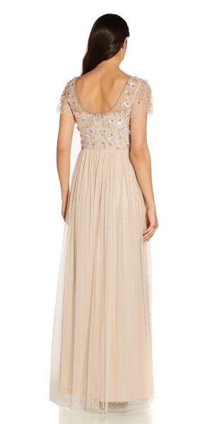 Women's 3D Beaded Point D'esprit Gown