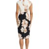 Cap-Sleeve Sheath Floral Print Summer, Wedding Guest, Or Bridal Shower, Work Dresses for Women
