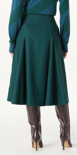 Women's Full Flounce Midi Skirt by @Takkunda