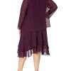 Women's Plus Size Embellished Tiered Mother of The Bride Gown with Jacket, Wedding Guest, Formal Event Dress