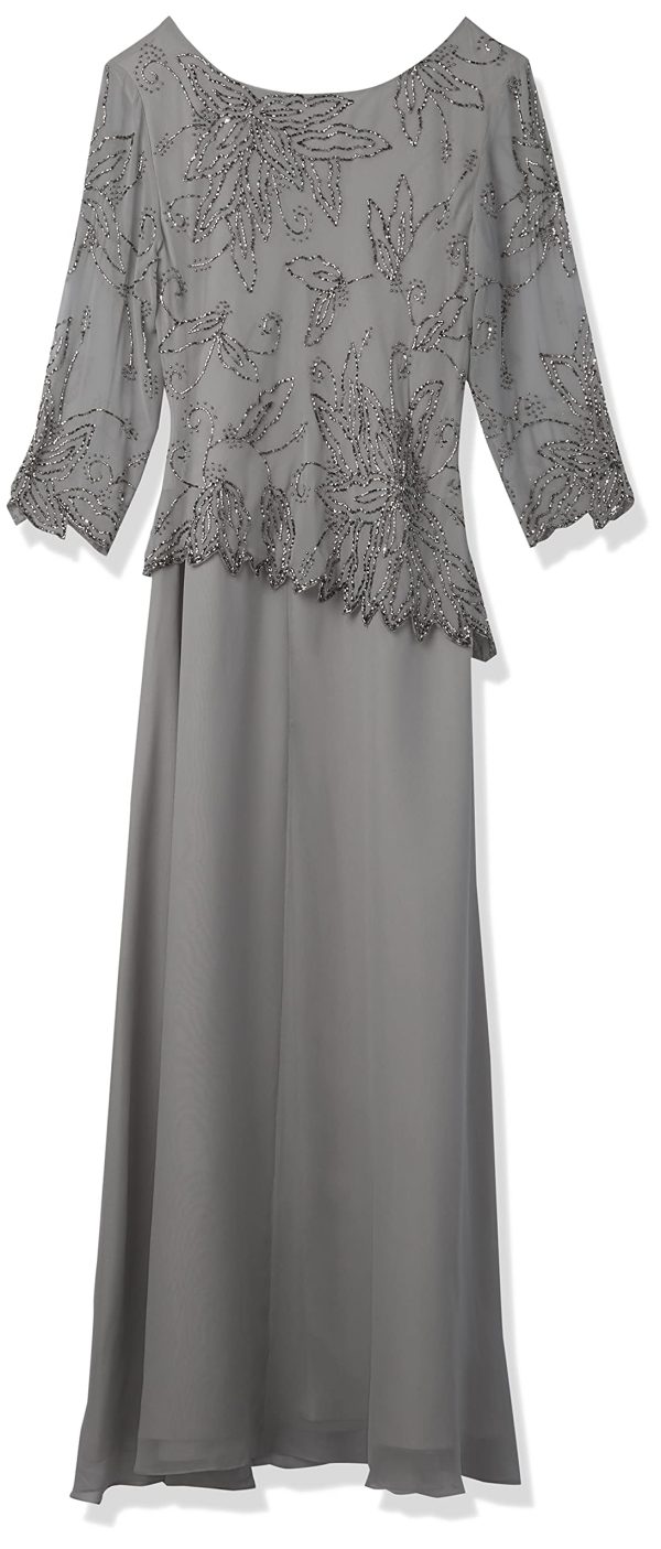 Women's BOAD Neck Asymetrical Beaded Dress