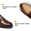 Women's Oxfords Dress Shoes, Leather Lace-Up Oxfords for Women, Comfortable Formal Cap Toe Business Casual Non Slip Office