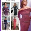Sparkly Dresses for Women Long Sleeve Off The Shoulder Cocktail Dresses Bodycon Shapewear Mermaid Dress