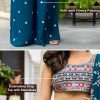 Women's Georgette Embroidery Crop Top with Flared Palazzo and Shrug Set