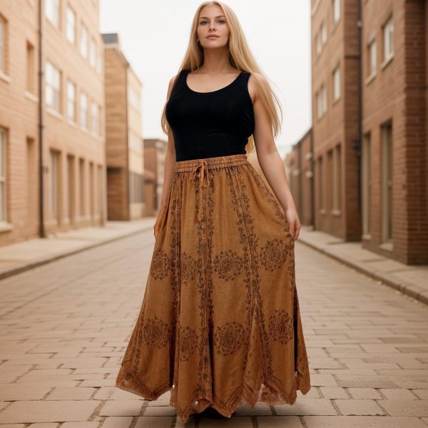 2025 Spring Bohemian Skirts for Women - Embroidered Women's Maxi Skirts