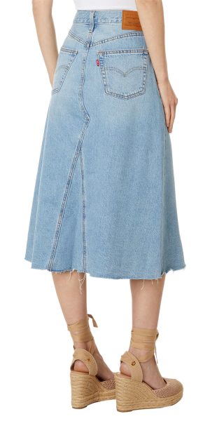 Women's Hr A-line Deconstructed Midi Skirt