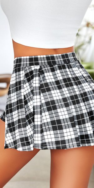 Womens Pleated Mini Skirt With Solid Ruffle Lingerie Y2k Short Cheer Tennis Skirt