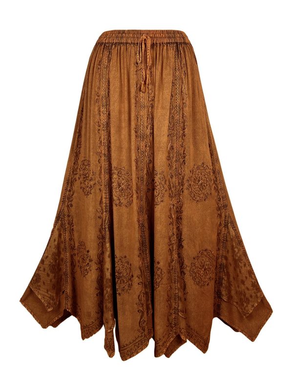 2025 Spring Bohemian Skirts for Women - Embroidered Women's Maxi Skirts