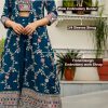 Women's Georgette Embroidery Crop Top with Flared Palazzo and Shrug Set