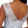 Women's Embroidered Midi Cocktail Dress